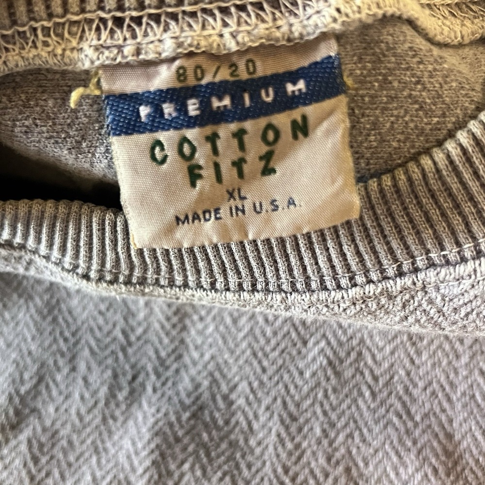 Vintage Polaris Snowmobiles Sweatshirt USA Made Herringbone Mens XL Light Purple - Picture 3 of 6